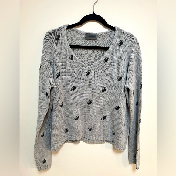 Wooden Ships Football Sweater size Small/Medium - Picture 2 of 7
